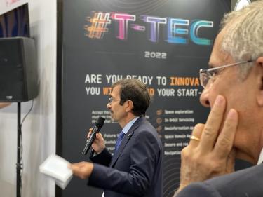 Luigi Pasquali, CEO of Telespazio, and Marco Brancati, CTIO of Telespazio
