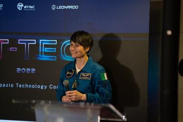 The Italian ESA astronaut Samantha Cristoforetti